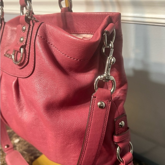 💕 Coach Ashley Pink Leather Satchel | Crossbody + Shoulder - Picture 8 of 15